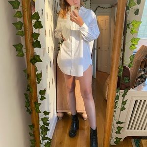 NWOT &Other Stories White Button-Up Shirt Dress